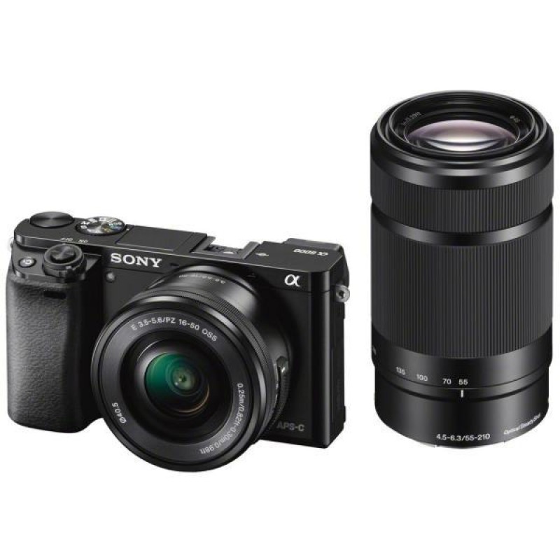 Sony Alpha a6500 with 16-50mm and 55-210mm Lenses Kit